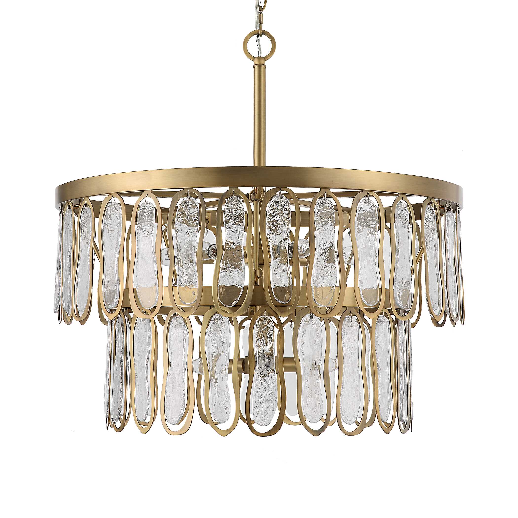 Aurelie 9 Light Round Pendant, Ceiling Light by Uttermost, 28" width x 27.5" height x 28" diameter View 3