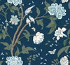 Teahouse Floral Navy Wallpaper thumbnail 0