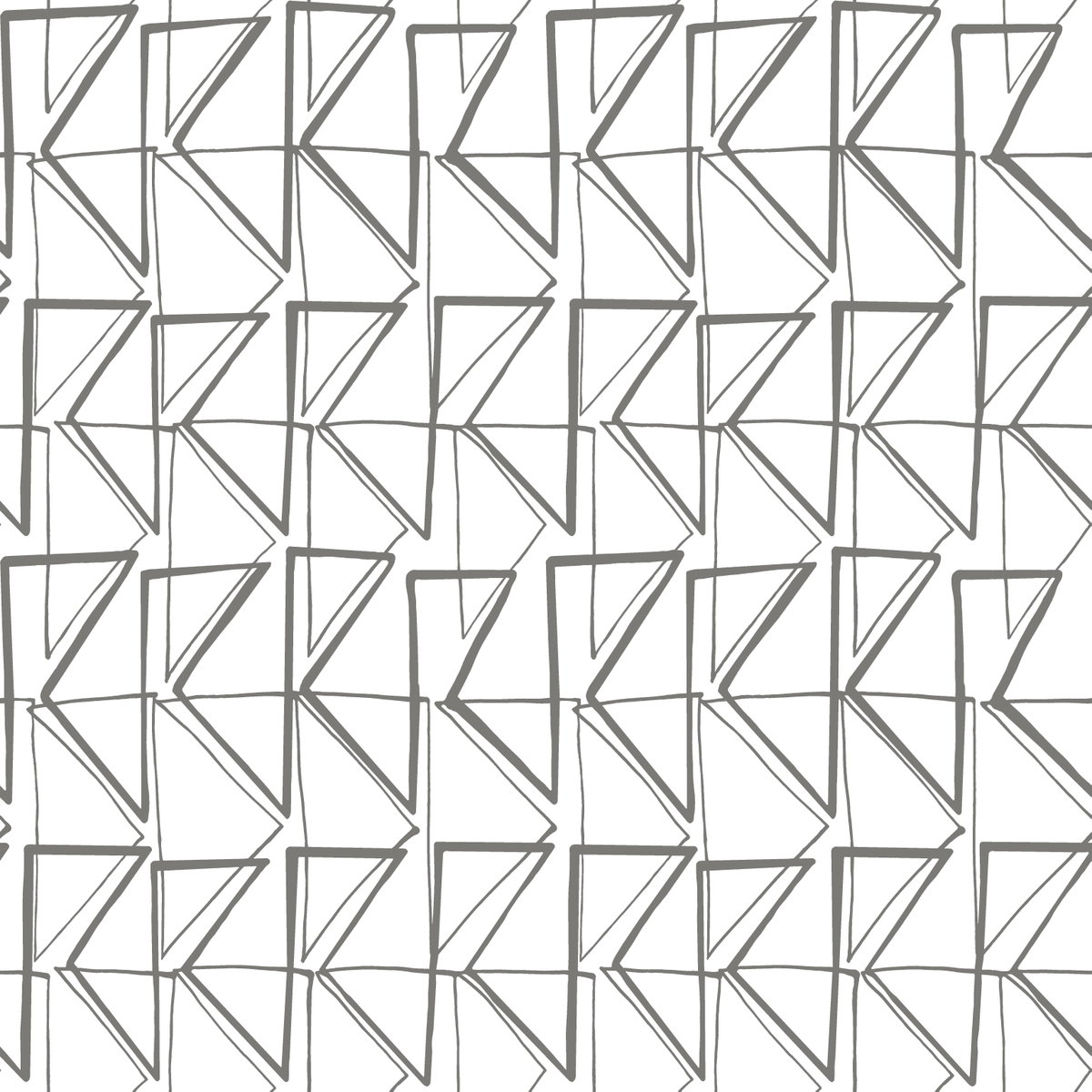Love Triangles Grey Peel & Stick Wallpaper, by York Wall, 20' length x 1'8.5" width x 0.02" depth