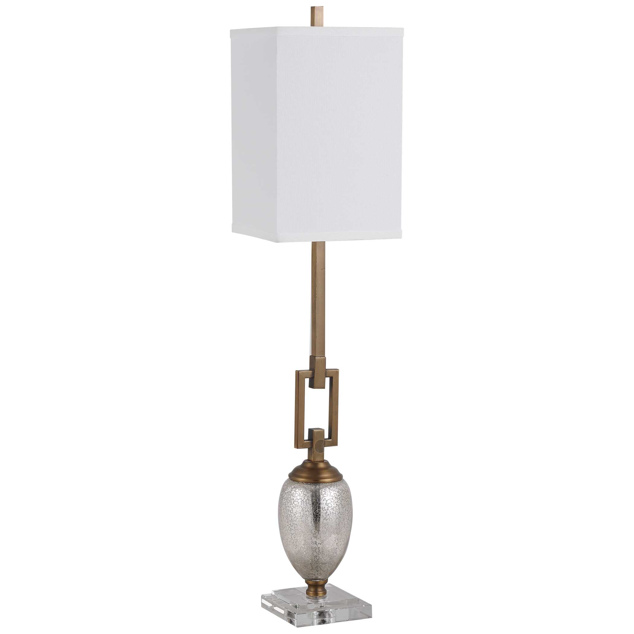 Copeland Mercury Glass Buffet Lamp, by Uttermost, 8" width x 36" height x 8" depth View 5