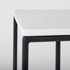 Kyra  White Marble Top with Black Iron Frame C-Shaped End and Side Table, Side & End Table by Mercana, 12" length x 20" width x 23" height thumbnail 8