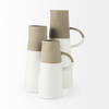 Garand Small 13H Two-Toned White Natural Ceramic Jug, Decorative Jar by Mercana, 6.3" length x 4.53" width x 10.24" height thumbnail 10