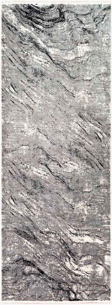 Solar Machine Woven Rug, by Surya, 8'0.06" length x 3'0.61" width