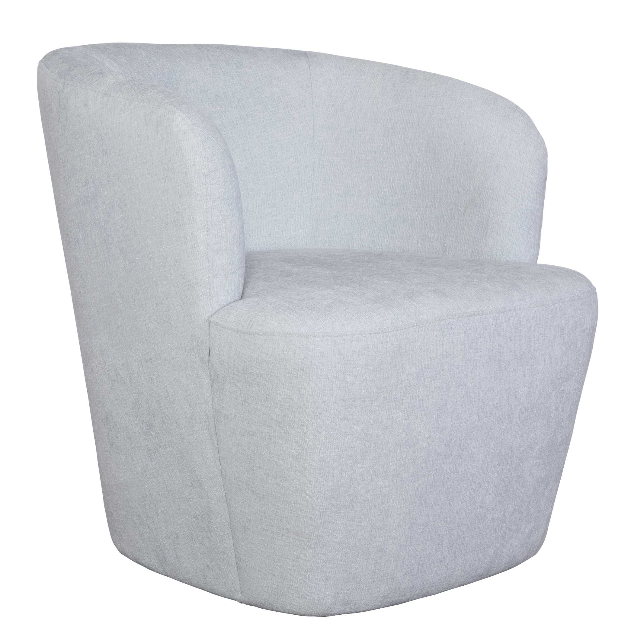 Mist Barrel Swivel Chair, Furniture by Uttermost, 29" width x 30.5" height x 30.25" depth View 5