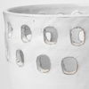 Larissa Set of Two White Ceramic Hollow Pattern Vases, by Mercana, 6.7" length x 6.7" width x 7.1" height thumbnail 4