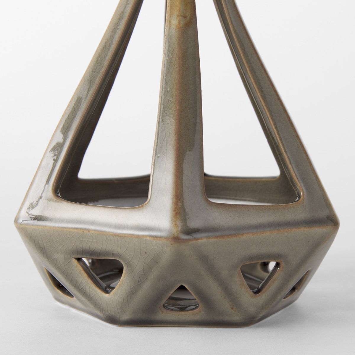 Hood  Bronze Geometric Ceramic Object, Decorative Object by Mercana, 7.68" length x 7.68" width x 9.45" height View 7