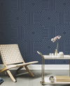 Diverging Diamonds Navy Wallpaper thumbnail 2