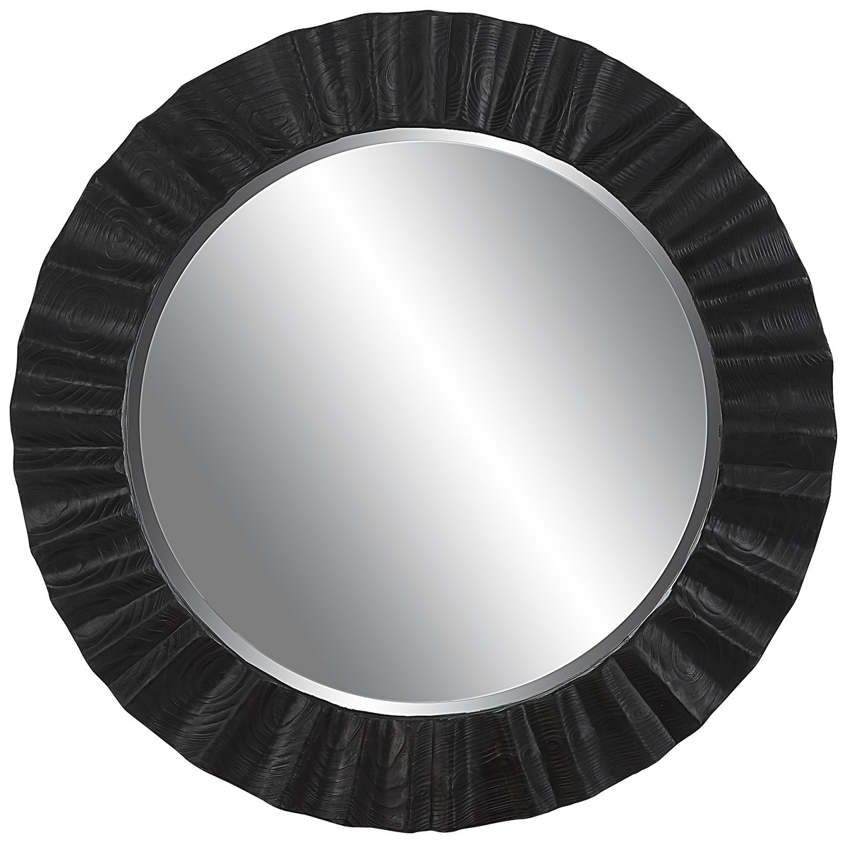 Caribou Dark Espresso Round Mirror, by Uttermost, 41.37" width x 41.37" height x 1.62" depth View 1