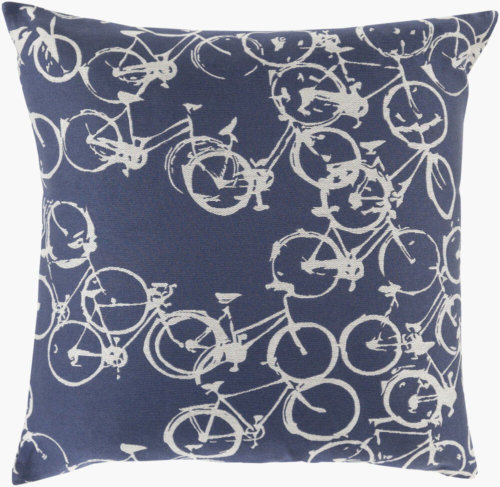 Pedal Power Accent Pillow, Decorative Pillow by Surya, 18" length x 18" width