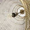 Halycon  Gold Mesh and Iron Pendant Light, by Mercana, 16" length x 16" width x 20" height thumbnail 9