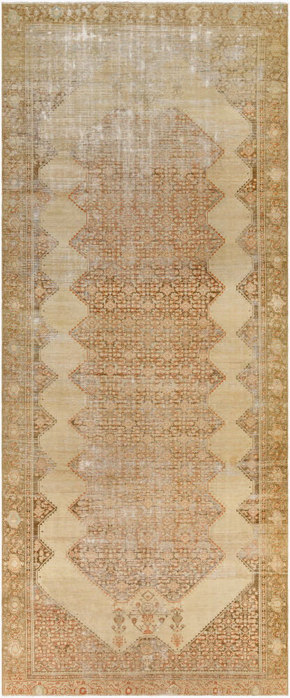 Antique One of a Kind Handmade Rug, by Surya, 15'7" length x 6'7" width
