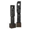 Cipher Black Wood Totems Set/2, Figurines & Statue by Uttermost, 5.12" width x 27.25" height x 4.5" depth thumbnail 1