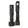 Cipher Black Wood Totems Set/2, Figurines & Statue by Uttermost, 5.12" width x 27.25" height x 4.5" depth thumbnail 1