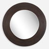 Dutton Dark Walnut Round Mirror thumbnail 0