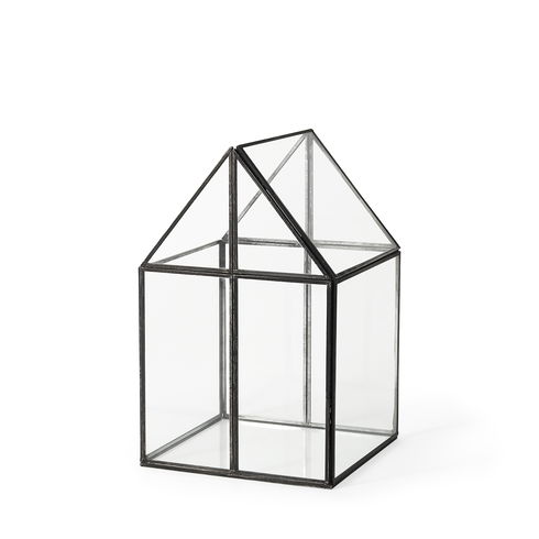 Sikes (Medium) 8L x 8W x 13H Hut Terrarium with Glass Base
