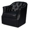 Coolidge Leather Swivel Chair, Black thumbnail 0