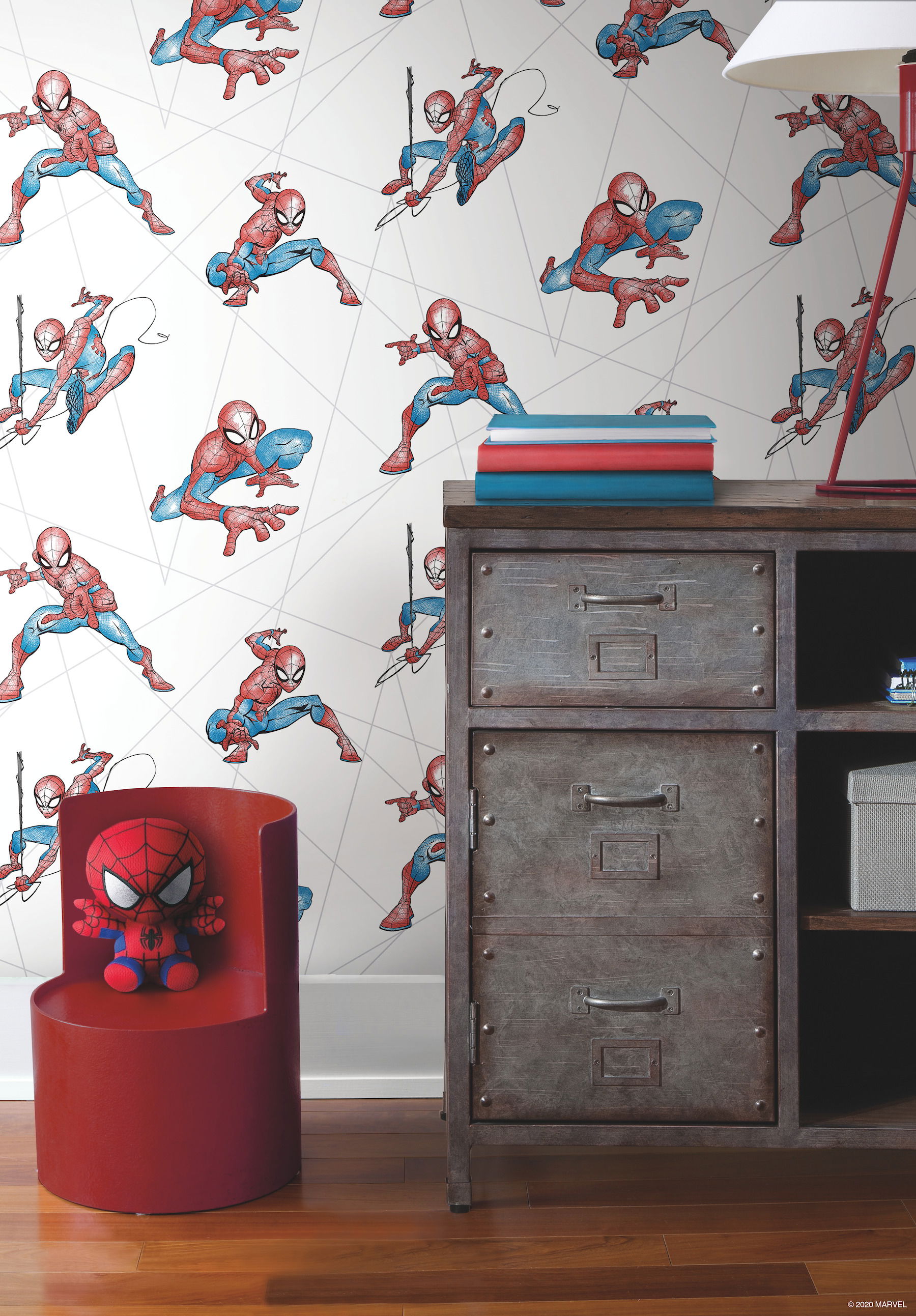 Spider-Man Fracture Blue & Grey Wallpaper large image 