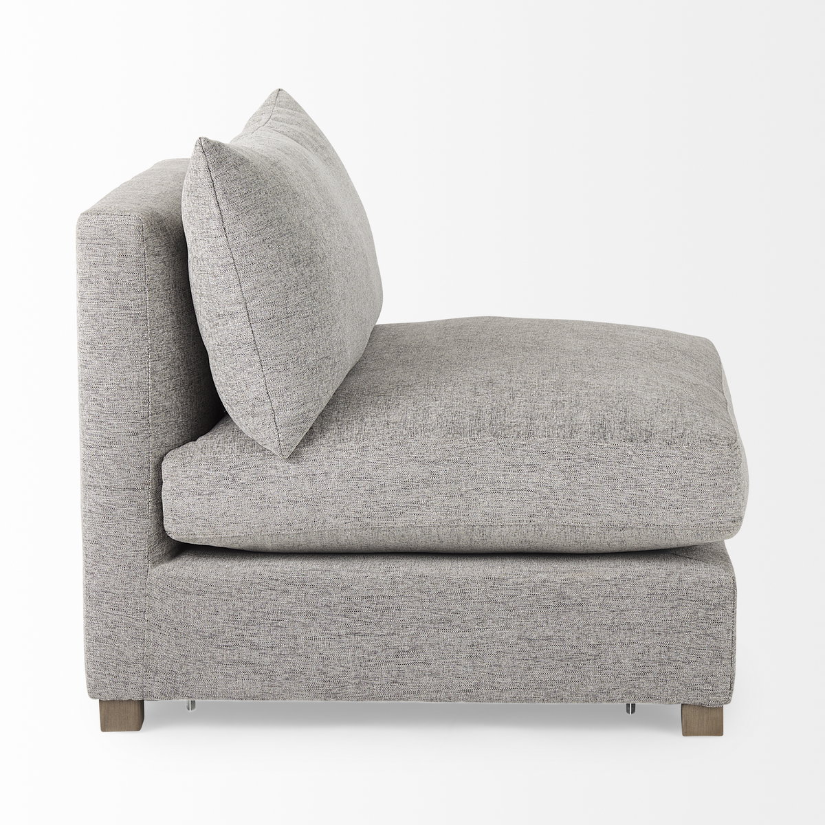 Valence  Medium Gray Armless Sectional Piece, Sectional Sofa by Mercana, 38.19" length x 38.58" width x 28.35" height View 9