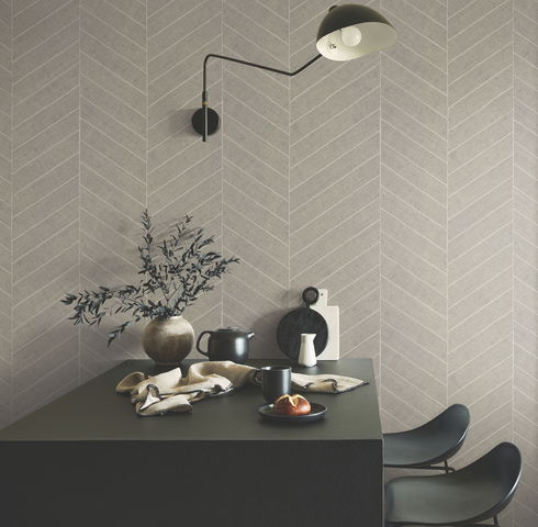 Atelier Herringbone Linen Wallpaper