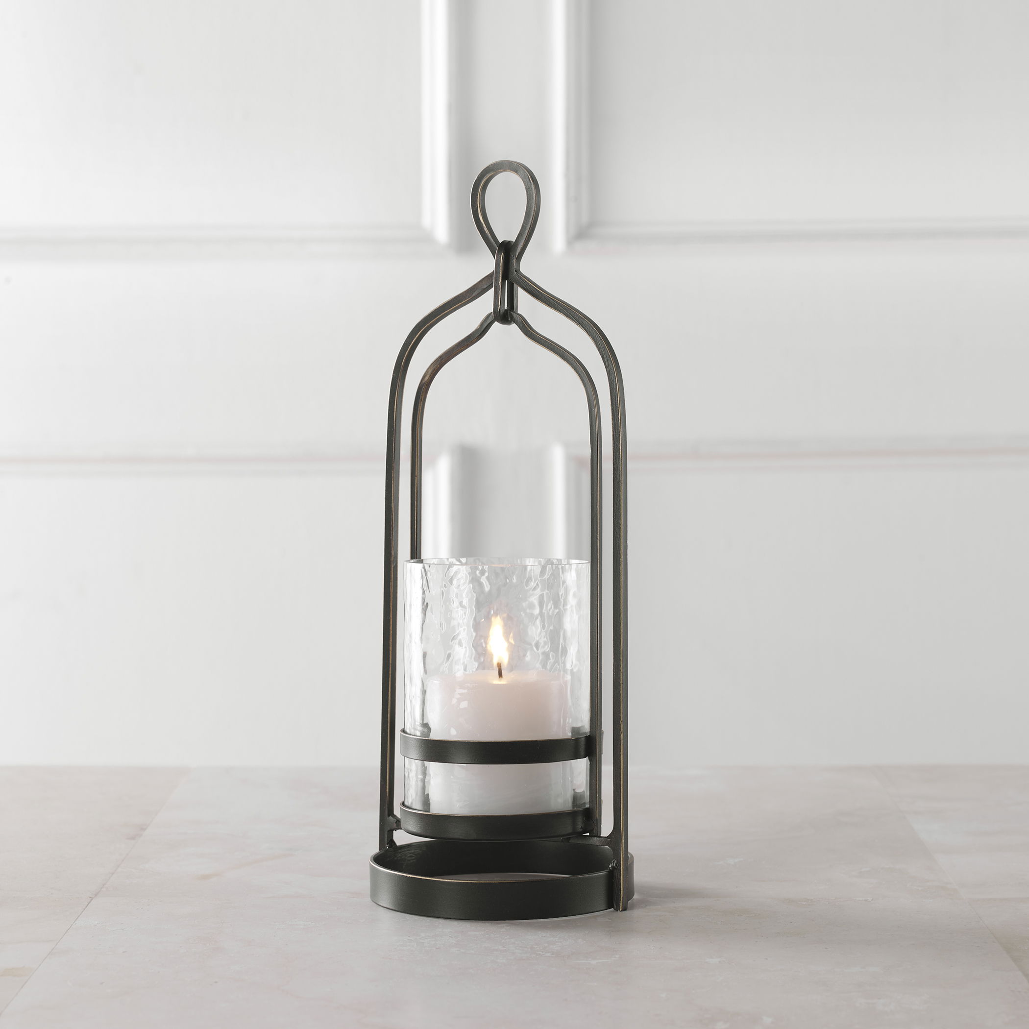 Shepherd Bronze Candleholder, Decorative by Uttermost, 6" width x 15.25" height x 5.5" depth View 4