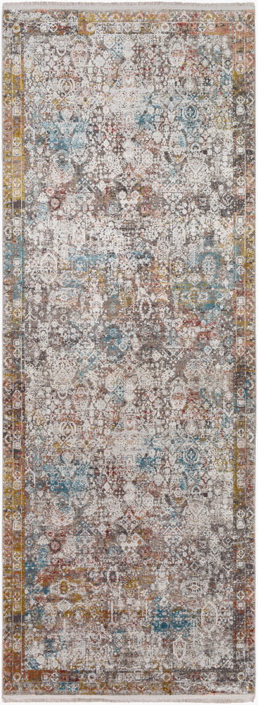 Solar Machine Woven Rug, by Surya, 8'0.06" length x 3'0.61" width
