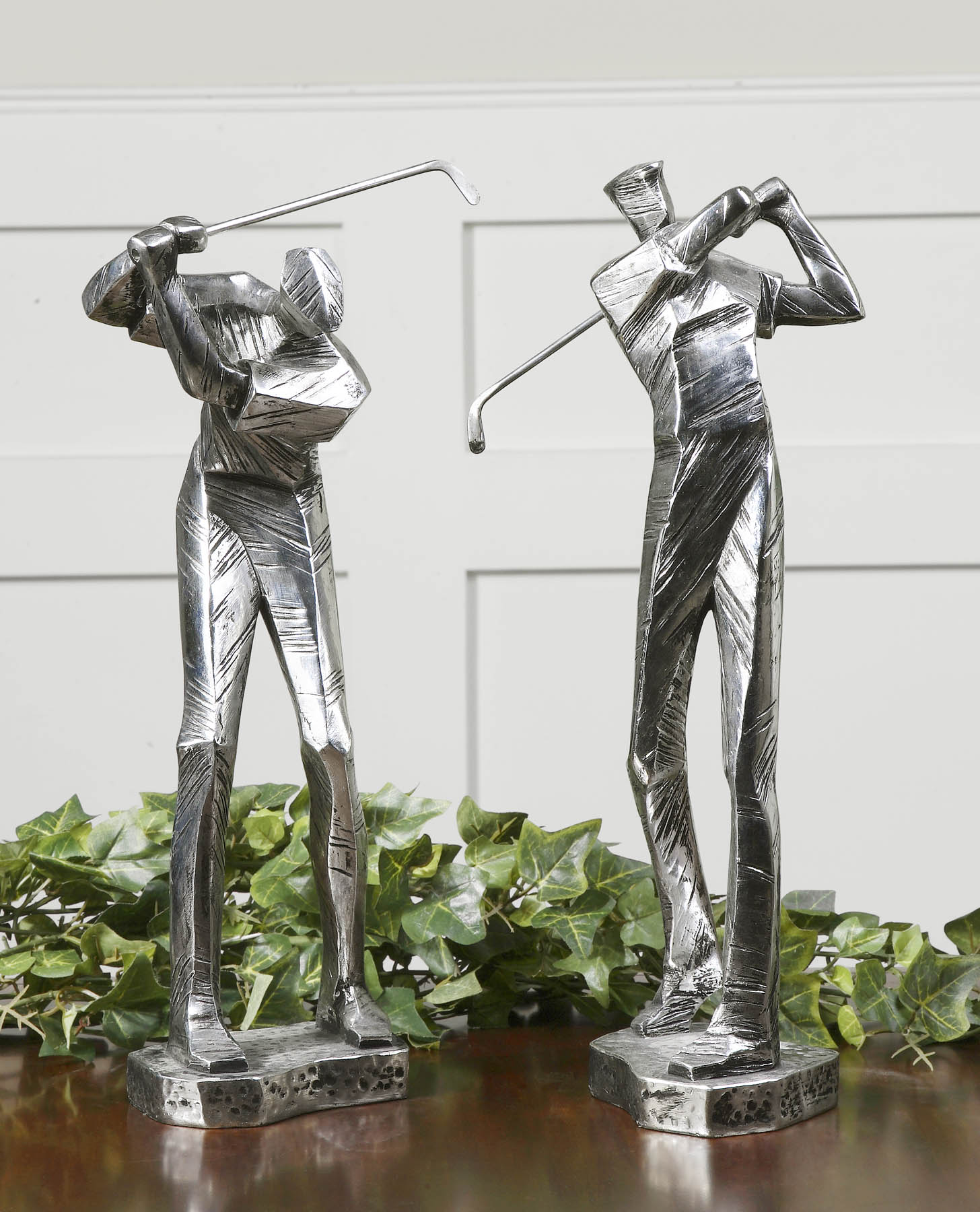 Practice Shot Metallic Statues, Set/2 large image 