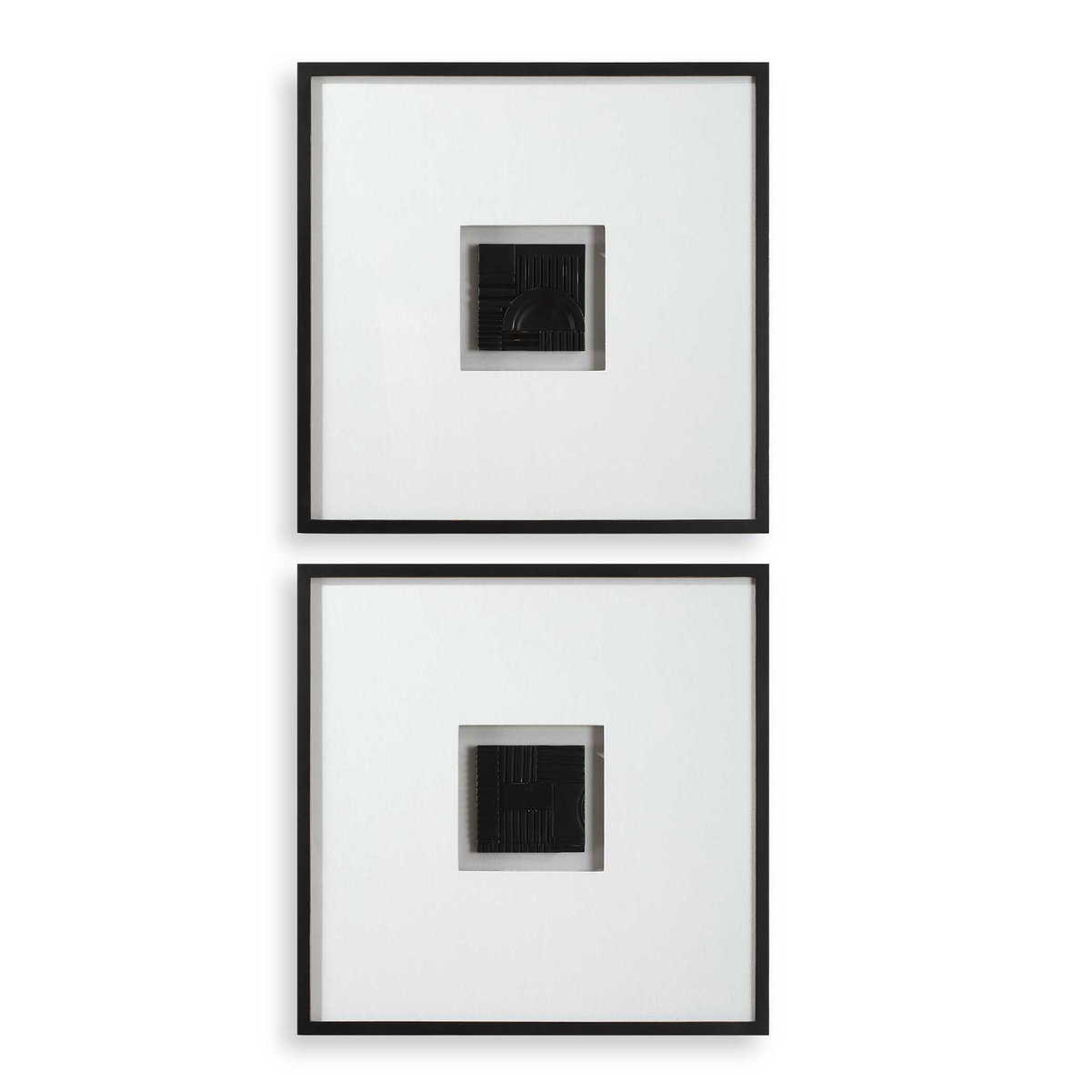 Origins Shadow Boxes Set/2, Sculptural Wall Art by Uttermost, 25.5" width x 25.5" height x 1.5" depth View 1