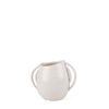 Urvi Short Off White Speckled Asymmetrical Ceramic Vase, by Mercana, 7.68" length x 5.31" width x 6.5" height thumbnail 1