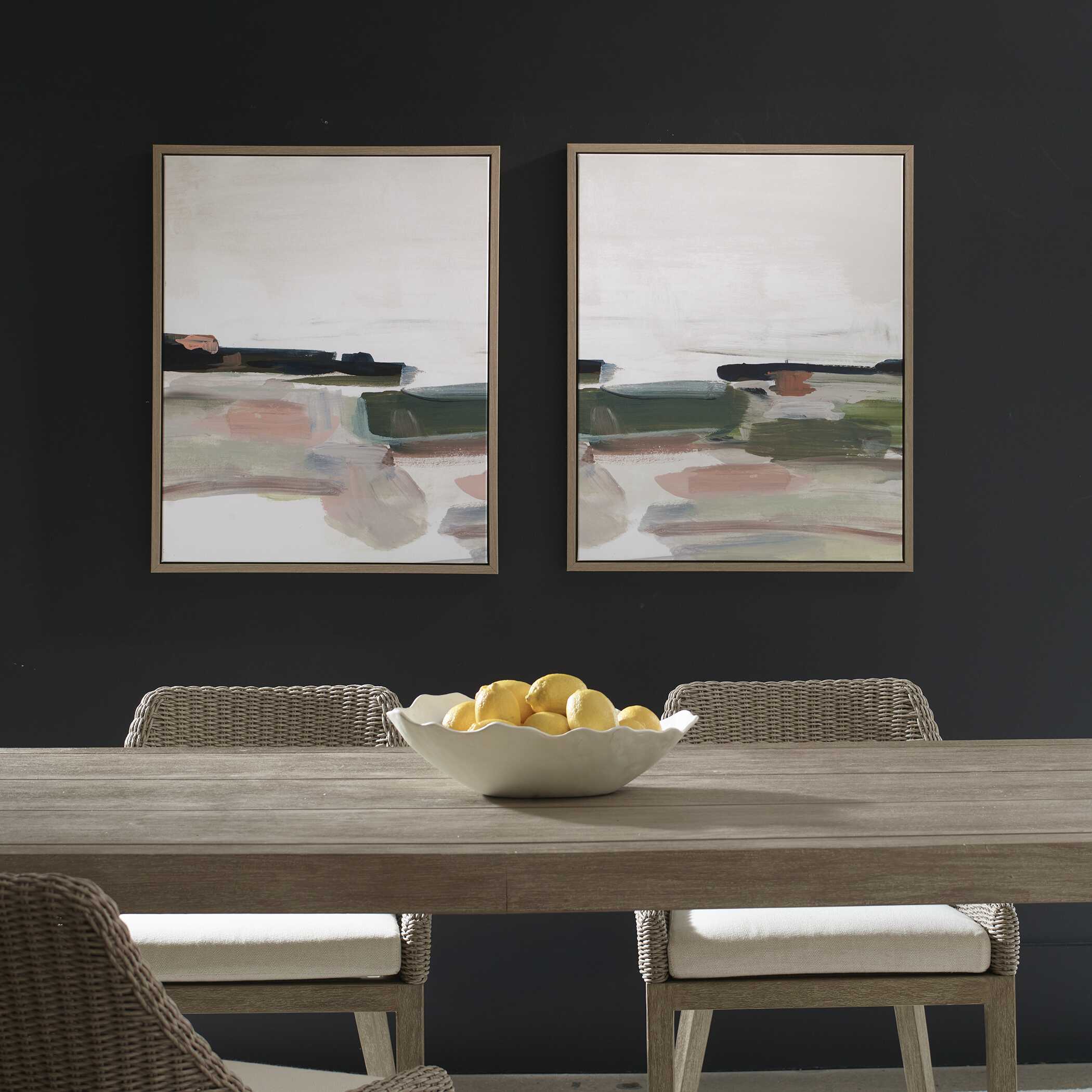 Just Peaking Framed Abstract Prints Set/2, Painting by Uttermost, 25.5" width x 31.5" height x 2" depth View 2