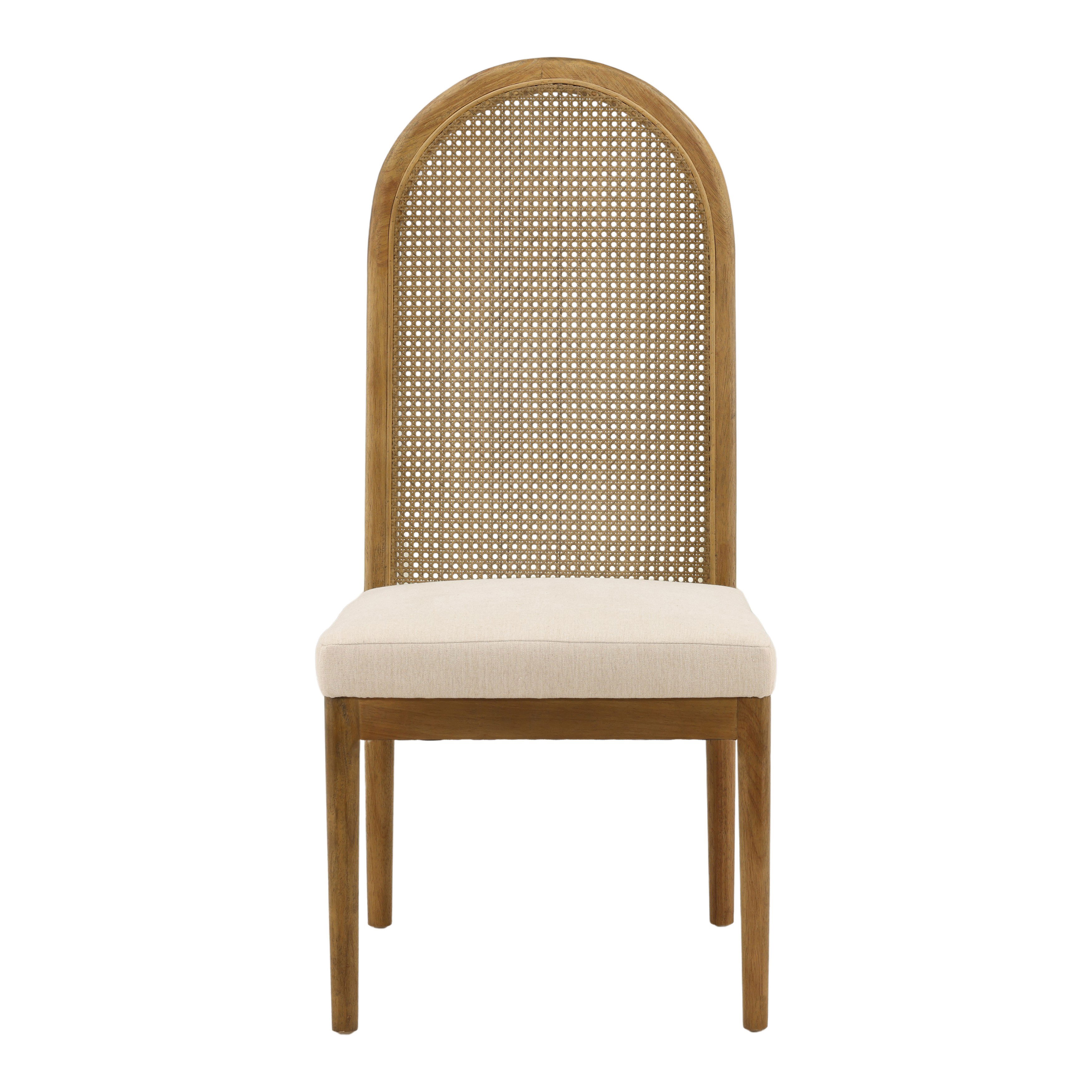 Thoreau Dining Chair Oatmeal, by Dovetail, 21.25" width x 44.25" height x 25" depth View 2