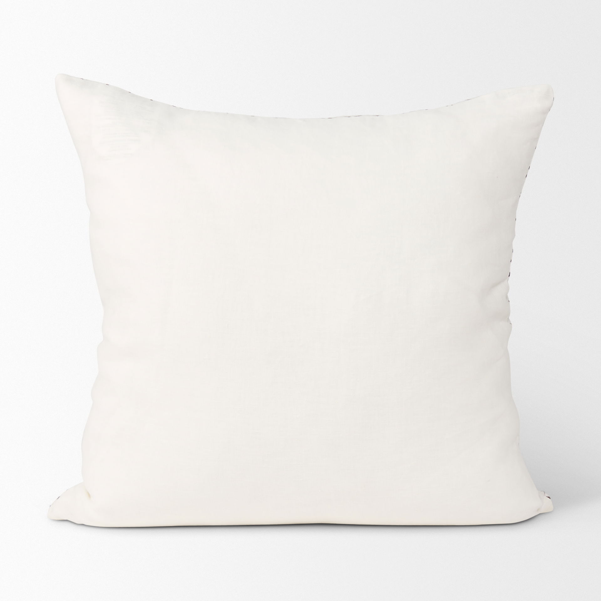 Jayden Cream with Merlot Print Linen Square Decorative Pillow Cover large image 