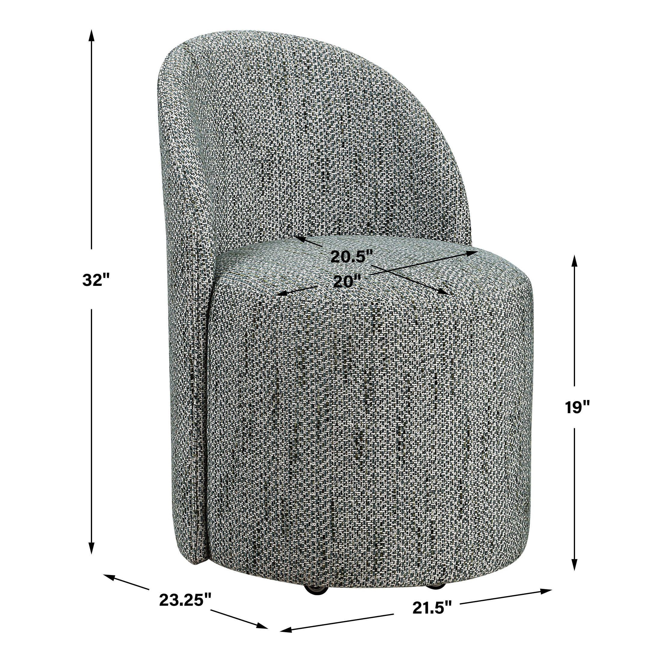 Roll With It Teal Dining Chair Roll With It Teal Dining Chair large image