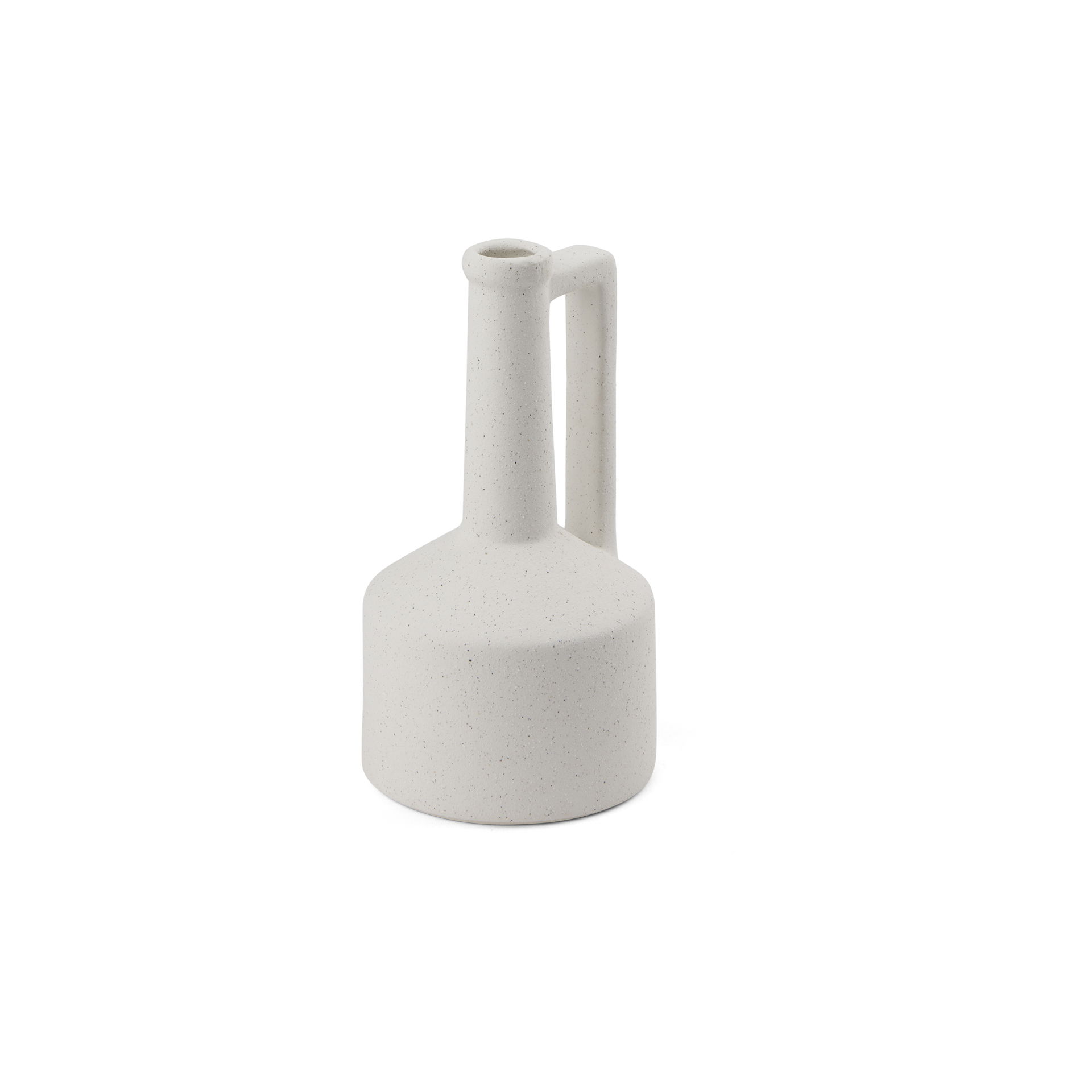 Burton 10.8H Small White Ceramic Jug Vase large image 