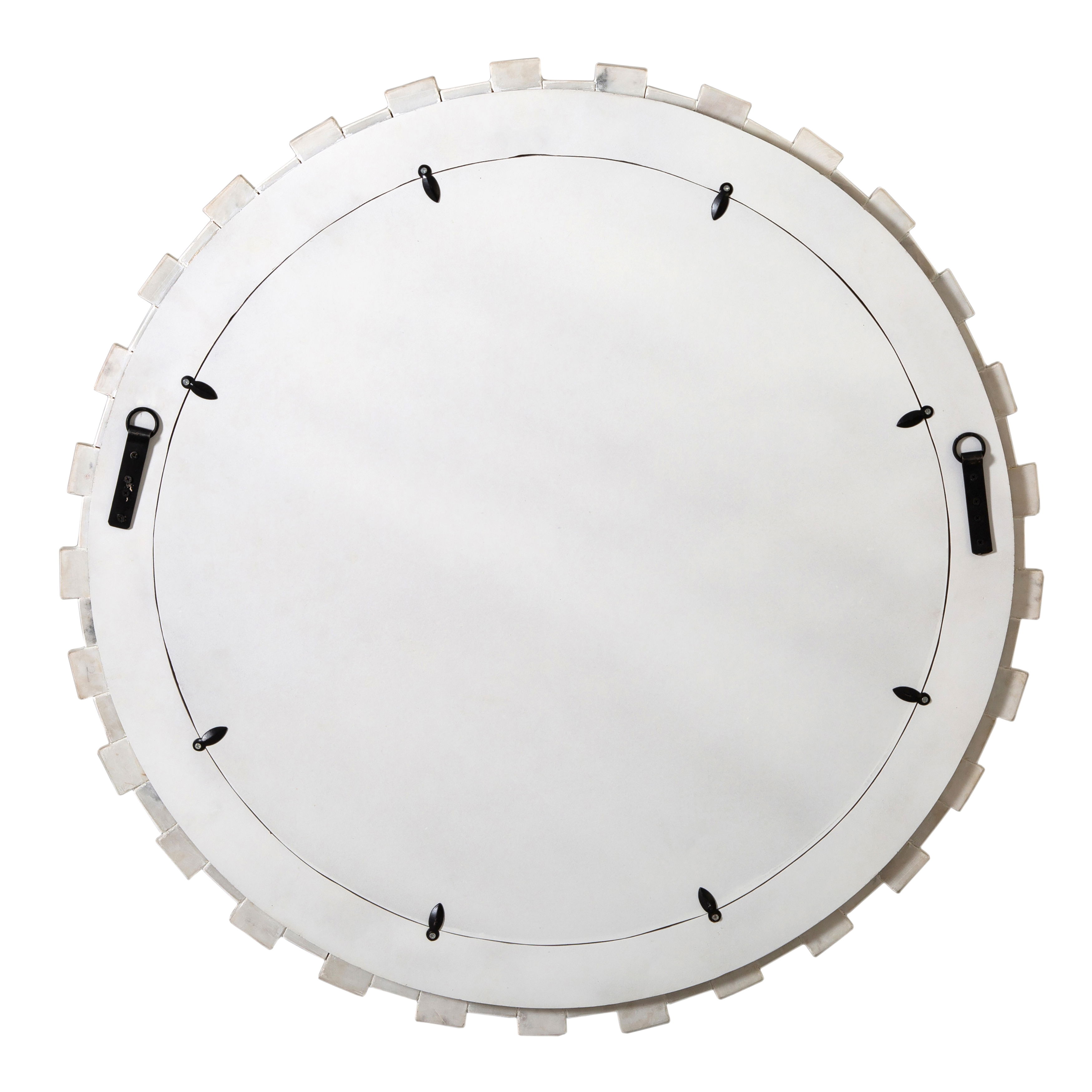 Raquel Mirror White, by Dovetail, 38.7" width x 1" height x 38.7" depth View 2