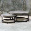 Aiyara Gray Nesting Tables Set/2, Side & End Table by Uttermost, 42.5" width x 18" height x 42.5" depth thumbnail 7