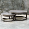 Aiyara Gray Nesting Tables Set/2, Side & End Table by Uttermost, 42.5" width x 18" height x 42.5" depth thumbnail 7