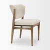 Cline Cream Fabric Upholstered and Light Brown Wood Dining Chair thumbnail 10