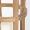 Andy II Small Natural Wood Cylindrical Lantern, Lighting by Mercana, 8.27" length x 8.27" width x 25.59" height thumbnail 8