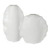 Ruffled Feathers Modern White Vases Set/2, Decorative by Uttermost, 12" width x 20" height x 5" depth thumbnail 1