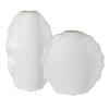 Ruffled Feathers Modern White Vases Set/2, by Uttermost, 12" width x 20" height x 5" depth thumbnail 1