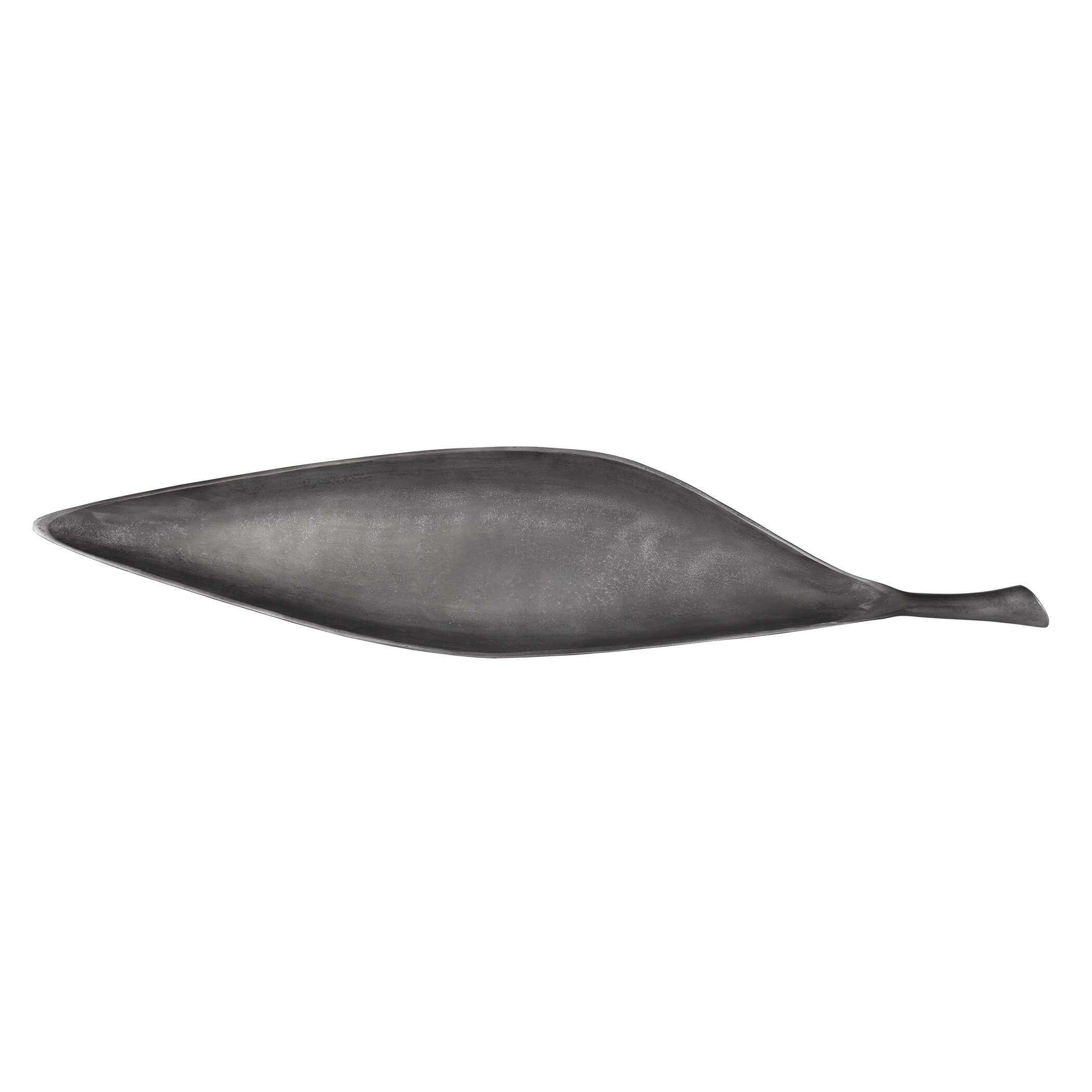 Leaflet Dark Nickel Outdoor Bowl large image 