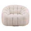 Rume Swivel Chair Cream, Accent Chair by Dovetail, 42.13" width x 30.71" height x 38.98" depth thumbnail 2