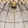 Thad 1-Light Natural Woven Rattan Dome Pendant, by Mercana, 24.5" length x 24.5" width x 14.5" height thumbnail 8