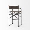 Direttore Backless 40.2in Seat Bar Stool | Brown/Gray Suede with Metal, Counter & Bar Stool by Mercana, 19.3" length x 20" width x 40.2" height thumbnail 5