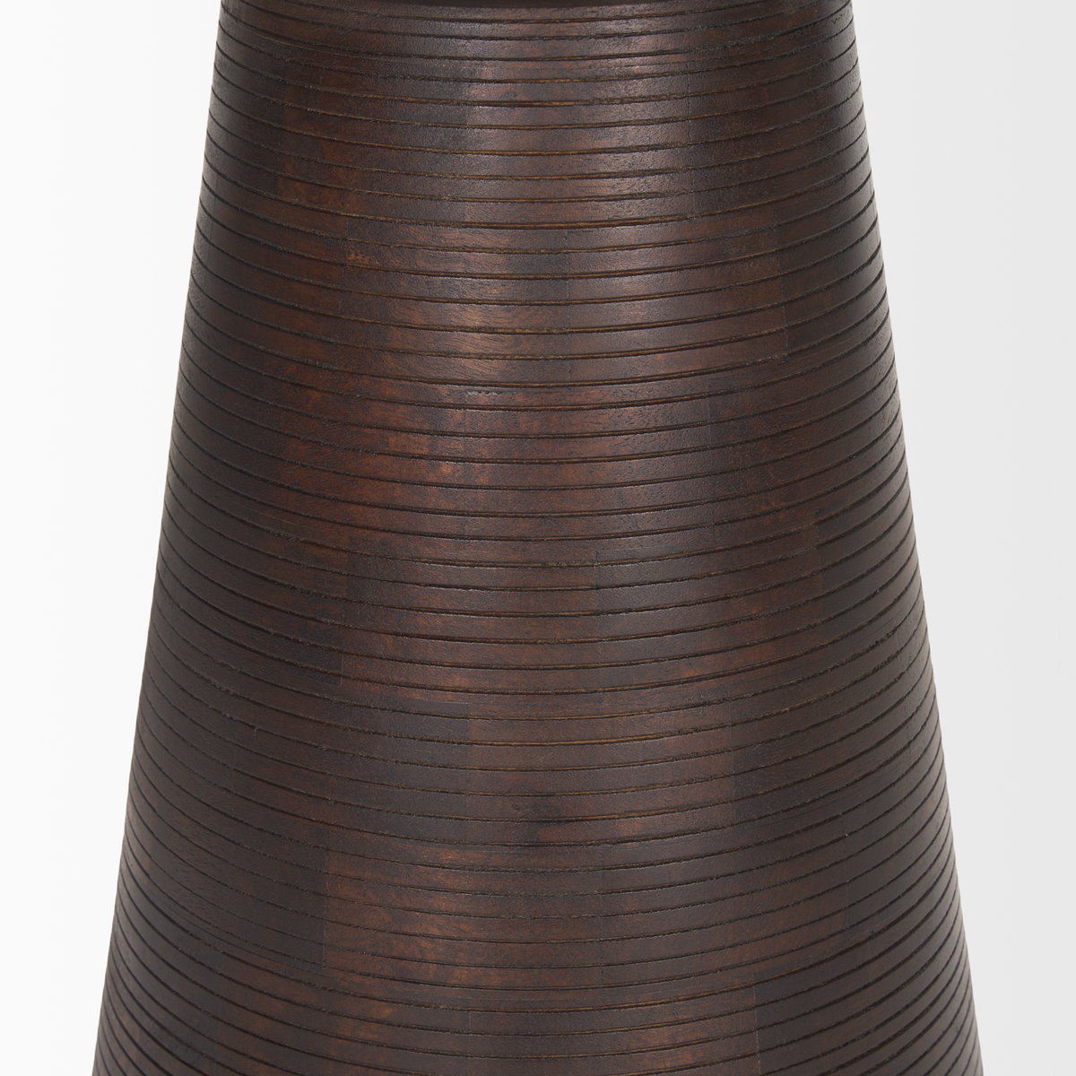 Novell Dark Brown Wood Pedestal Accent Table, Side & End Table by Mercana, 16" length x 16" width x 21" height View 8