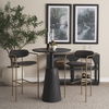 Parker Brown Faux Leather Seat Gold Metal Bar Stool, Counter & Bar Stool by Mercana, 19" length x 19.75" width x 40" height thumbnail 2