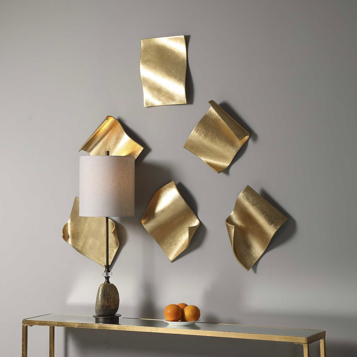 Fluttering Pages Wall Decor Set/6, Art by Uttermost, 14.17" width x 10.25" height x 4.33" depth View 4