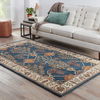 Poeme Hand-Woven Tufted Wool Dark Blue Area Rug thumbnail 7