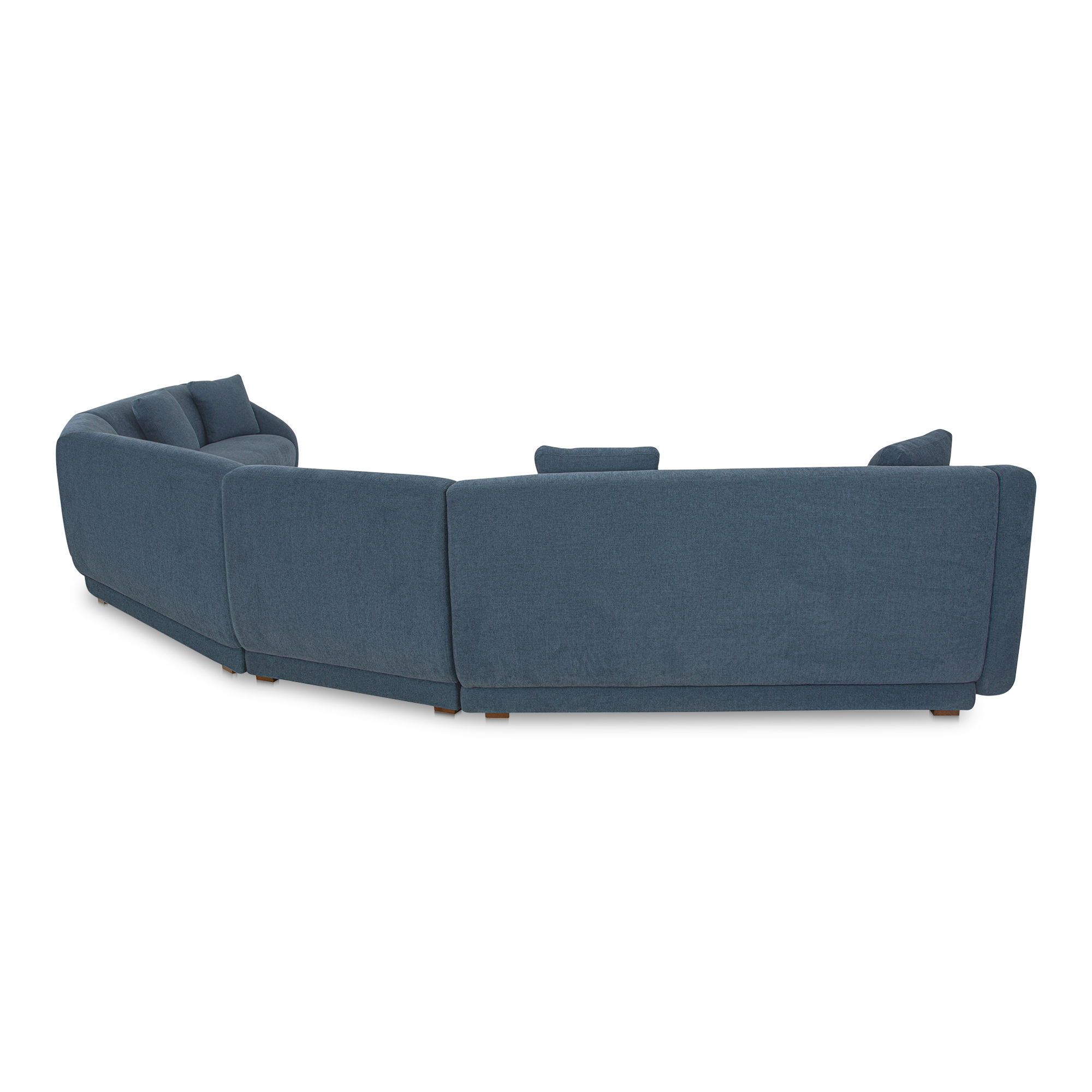 Fraser 5 Piece Modular Sectional Deep Blue, Sectional Sofa by Moe's Home, 224" width x 31.5" height x 34.29" depth View 2