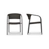 Zola Outdoor Dining Chair Dark Brown-set Of Two, by Moe's Home, 23.62" width x 30.75" height x 22.84" depth thumbnail 3